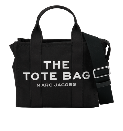 The Tote Bag, &pound;120, Handbags, Black, Canvas, Front view